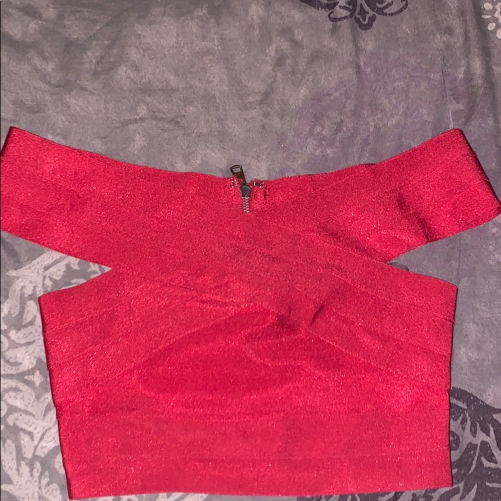 Off the shoulder Bandage crop top